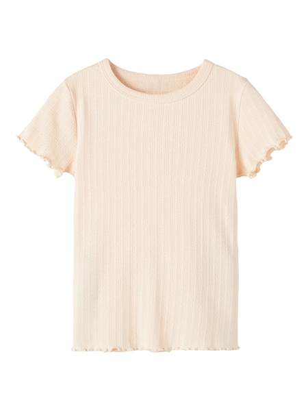 Billede af NAME IT Hulmønster T-shirt Vibse Creme De Peche